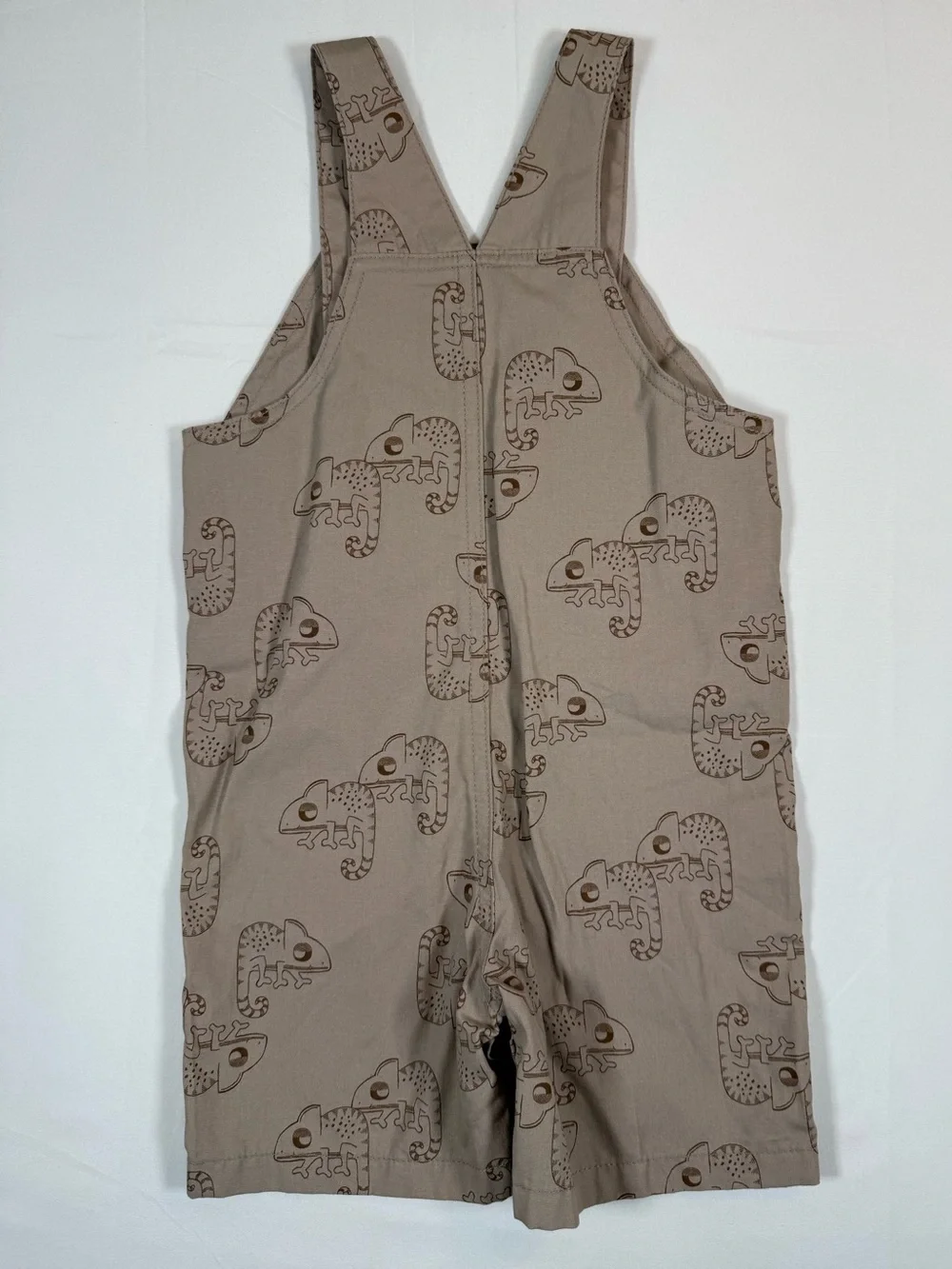 CARTER’S Boys Chameleon Shortalls Romper 24m Safari Animal Overalls Zoo Explorer